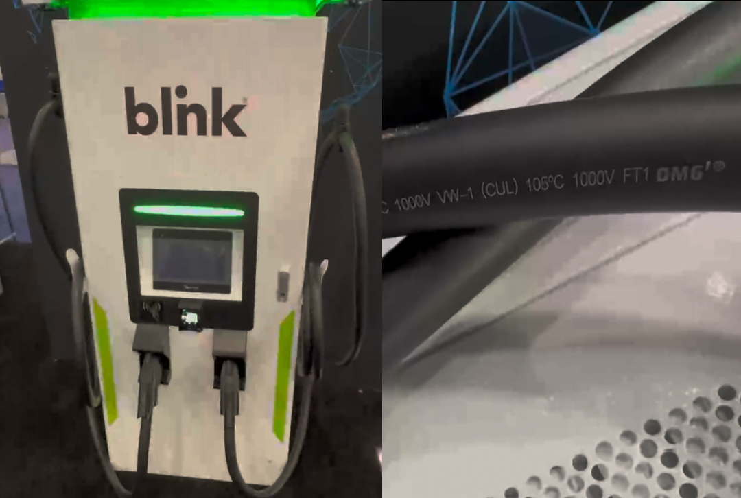 blink充电桩使用奥美格电缆